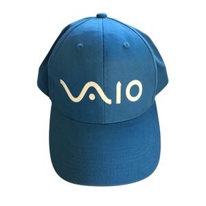 Vintage Sony VAIO Promotional Baseball Hat Blue Vitronic Tech Logo Cap 7340